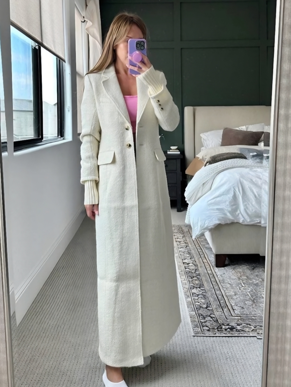 Favorite Daughter The City Coat in White Boucle M